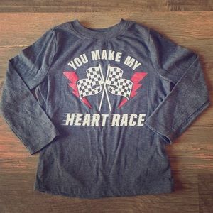Old Navy Dark Grey Valentines Longsleeve Tee 2T